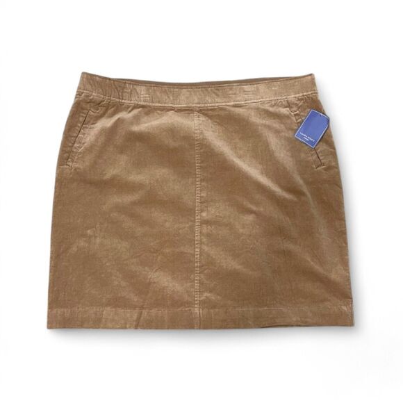 LAURA SCOTT Stretch Corduroy Straight Skirt, Classic Camel, NWT. Size 2X - Picture 2 of 7